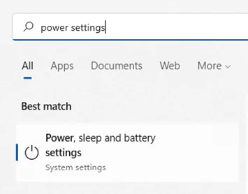 Power Settings Power Settings